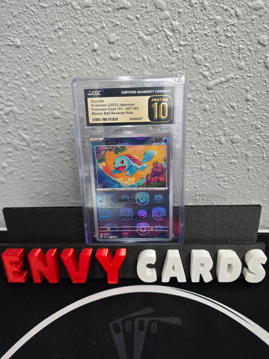 Squirtle Masterball Reverse Holo S&V 151 007/165 Japanese CGC 10 Pristine