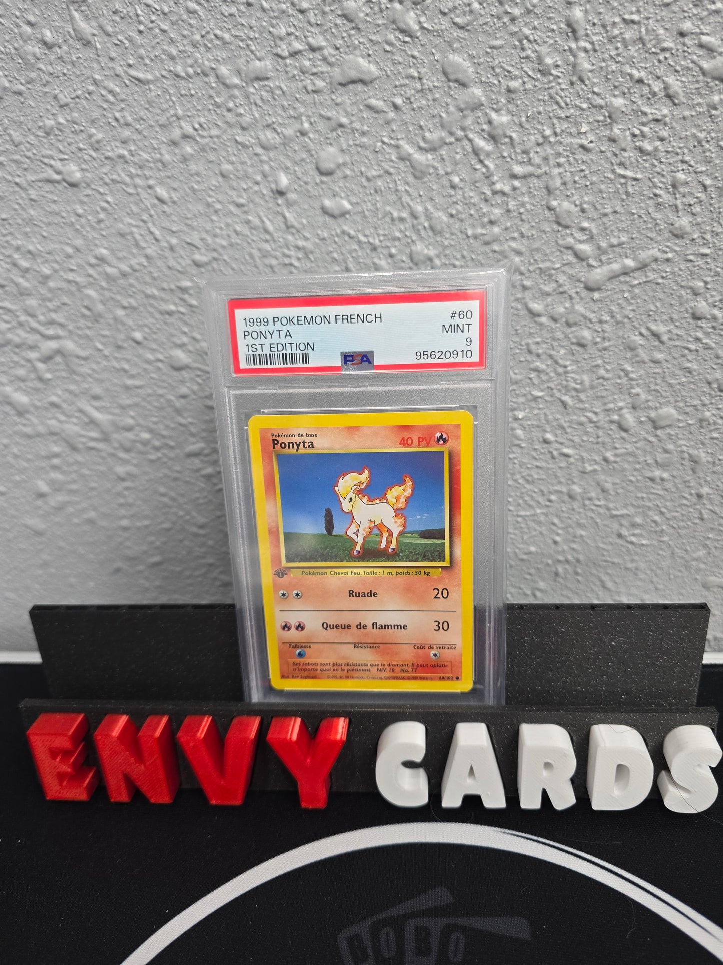 Ponyta 1st Edition Base Set FRENCH PSA 9