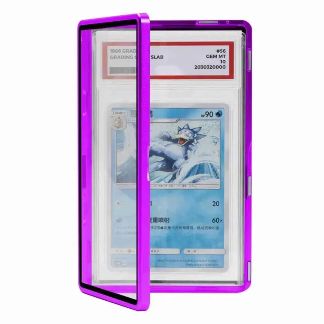 Glass Case Magnetic Graded Card Display Protector Metal Frame for PSA/BGS Slabs