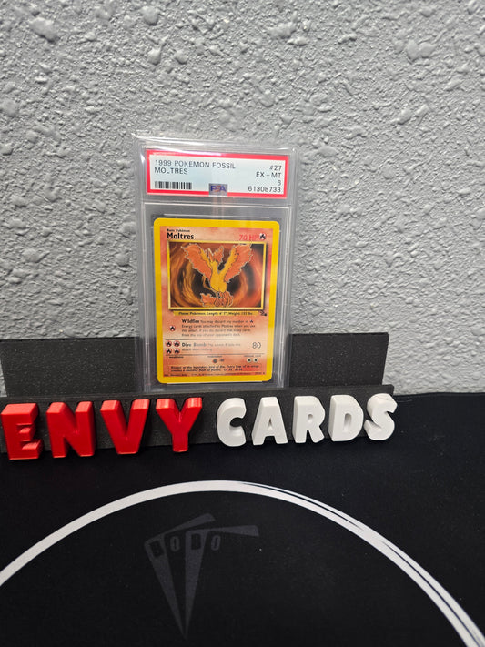 Moltres Non holo Fossil 27/62 PSA 6