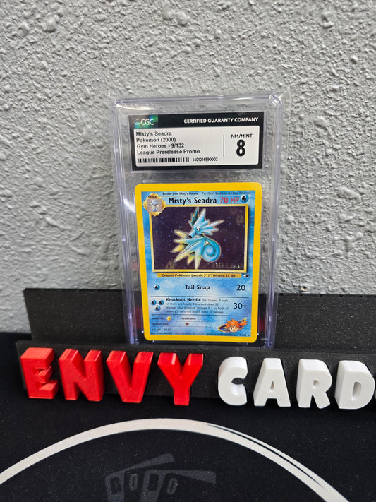 Misty's Seadra Prerelease Promo Gym Heroes 9/132 CGC 8