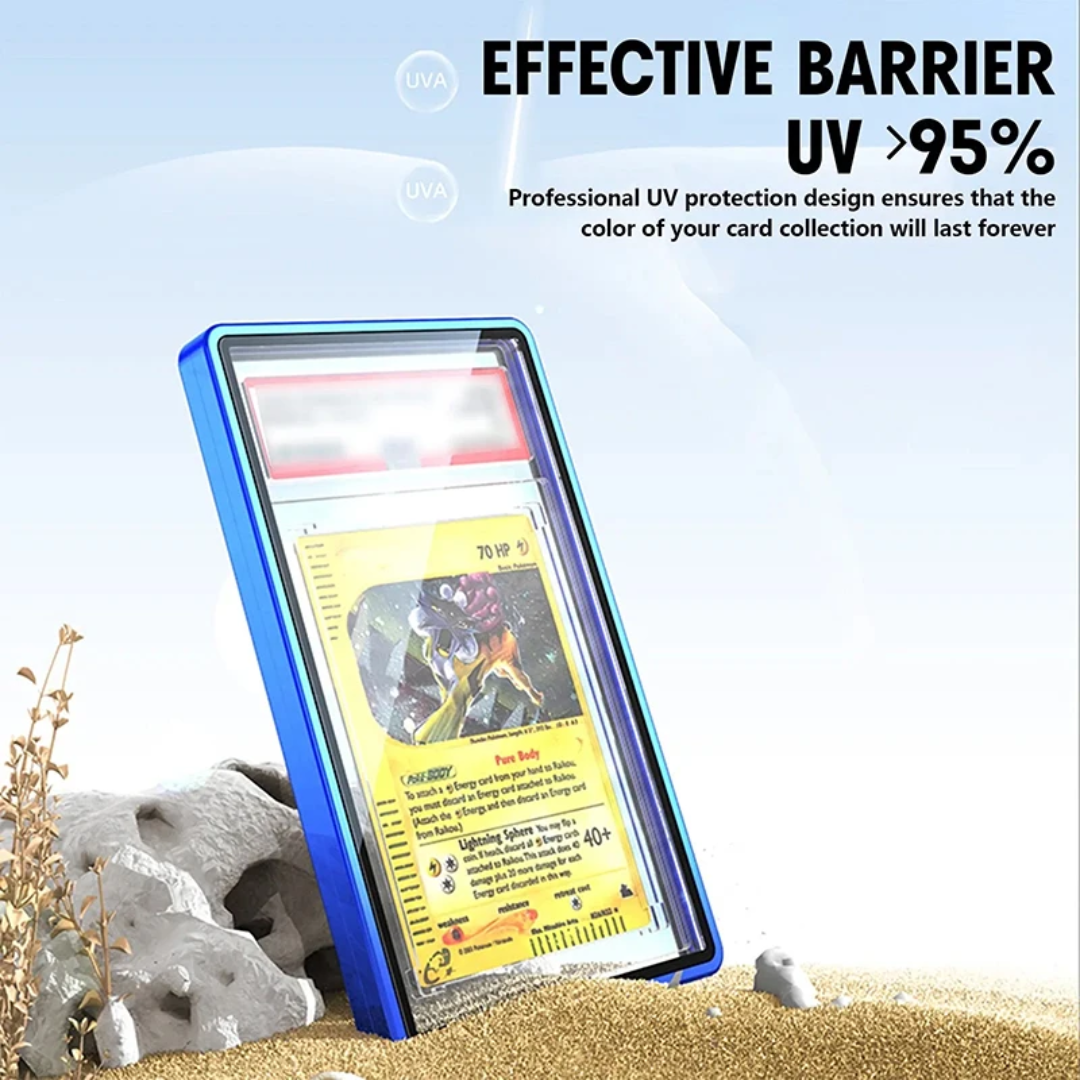 Glass Case Magnetic Graded Card Display Protector Metal Frame for PSA/BGS Slabs