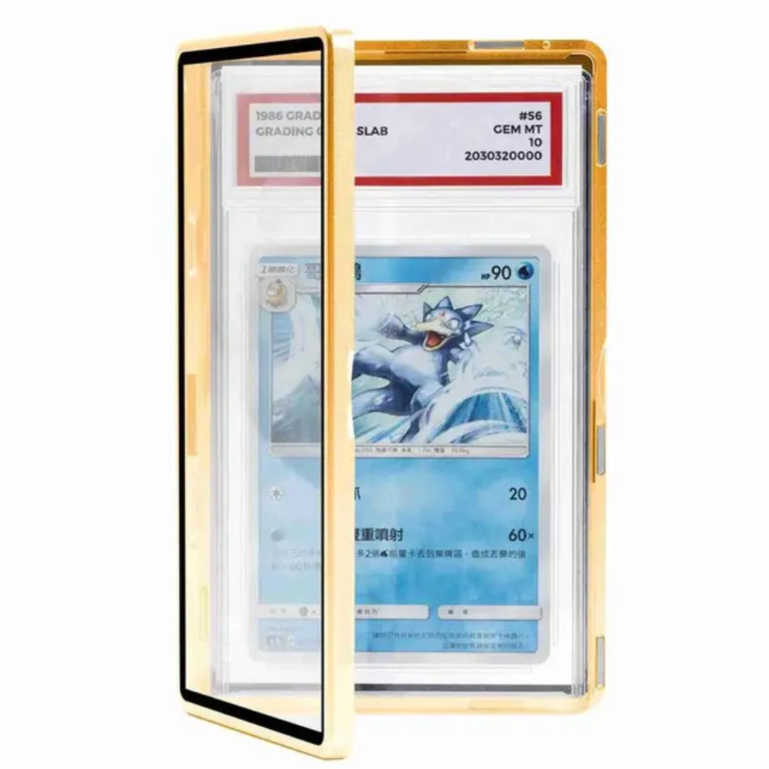 Glass Case Magnetic Graded Card Display Protector Metal Frame for PSA/BGS Slabs