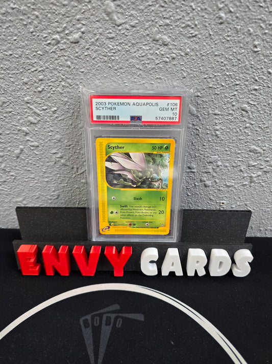 Scyther Non-Holo Aquapolis 106/147 PSA 10