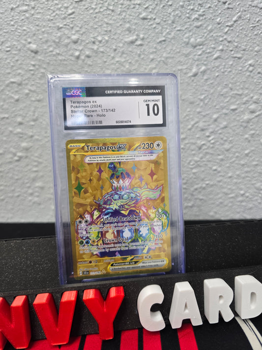 Terapagos EX HR Gold Stellar Crown 173/142 CGC 10
