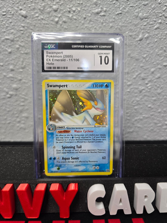 Swampert Holo EX Emerald CGC 10