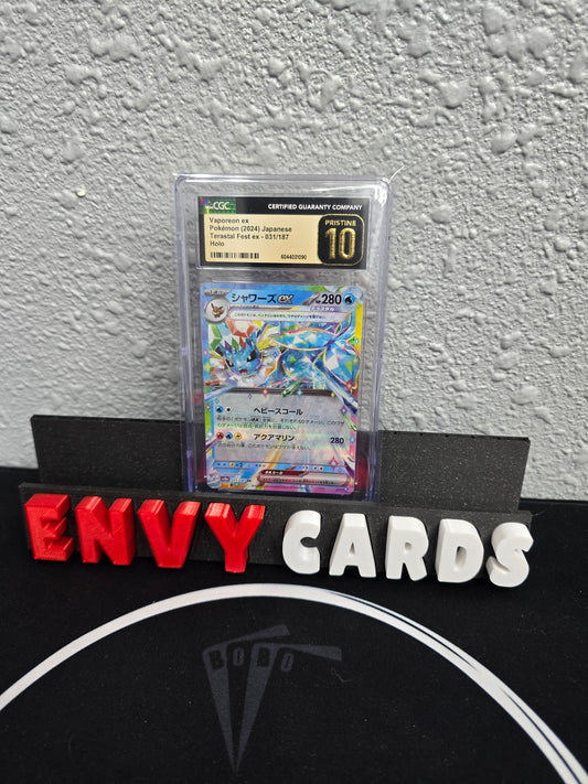 Vaporeon EX Terastal Festival 031/187 Japanese CGC Pristine 10