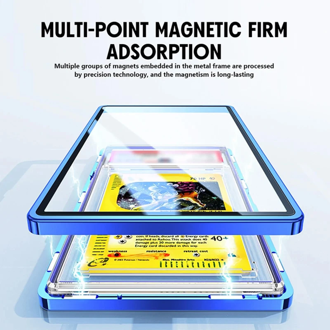 Glass Case Magnetic Graded Card Display Protector Metal Frame for PSA/BGS Slabs