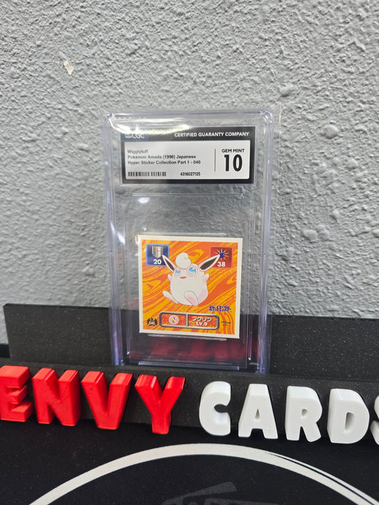 Wigglytuff Amada Hyper Sticker Collection Part 1-040 CGC 10