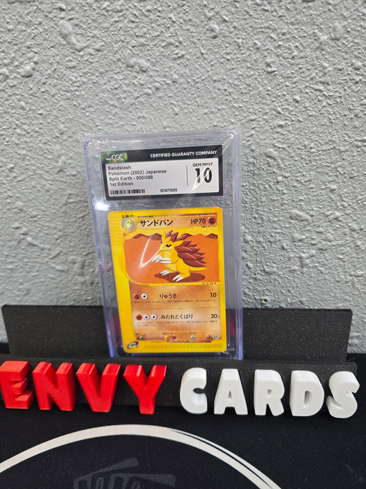 Sandslash 1st Edition Split Earth 050/088 Japanese CGC 10
