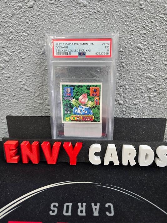 Ivysaur Amada Sticker Collection Kai Japanese PSA 5