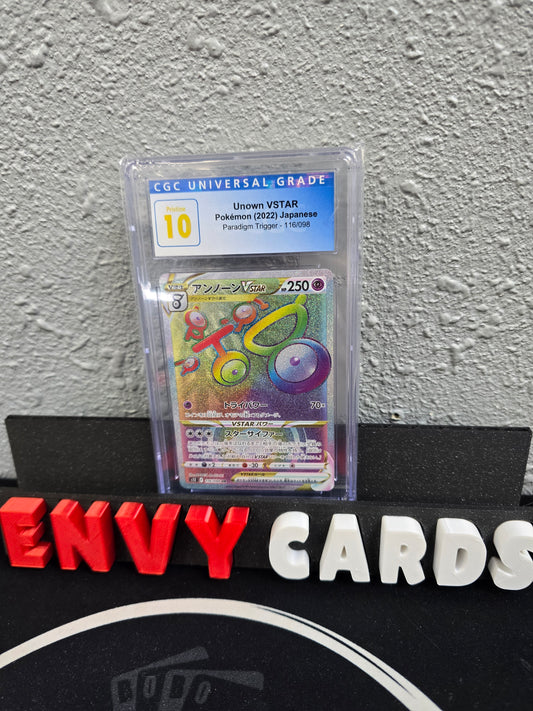 Unown VSTAR Rainbow Paradigm Trigger 116/098 Japanese CGC PRISTINE 10 Blue Label