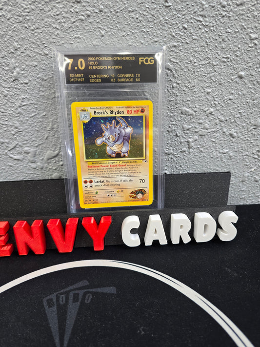 Brock's Rhydon Holo Gym Heroes 21/32 FCG 7
