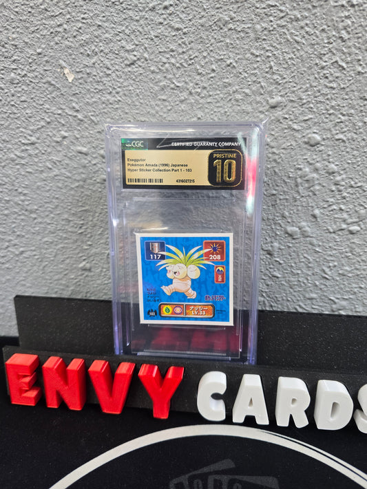 Exeggutor Amada Hyper Sticker Collection Part 1 103 CGC Pristine 10