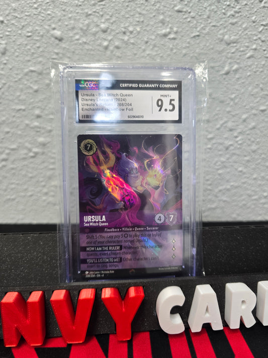 Ursula - Sea Witch Queen Enchanted Rainbow Foil Ursula's Return 208/204 CGC 9.5