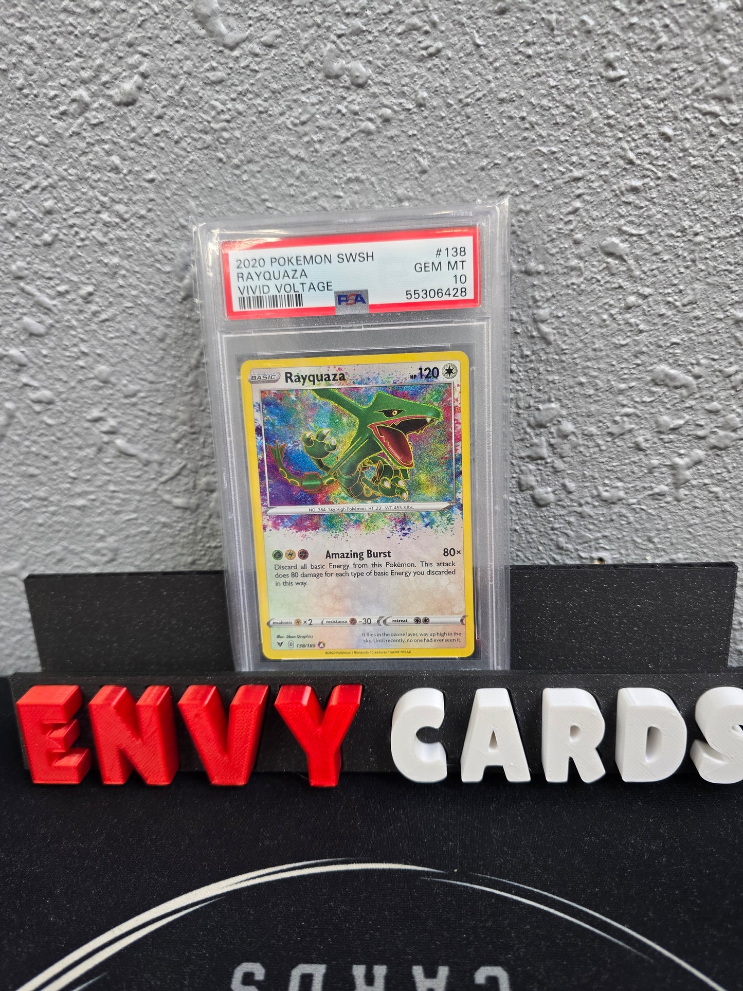 Rayquaza Amazing Rare Vivid Voltage 138/185 PSA 10