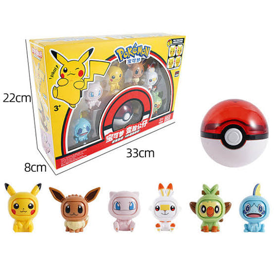Face-changing Pokémon Figure Toy Vol 1 - Set of 6