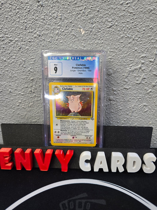 Clefable Holo 1/64 Jungle Unlimited CGC 9 Blue Label