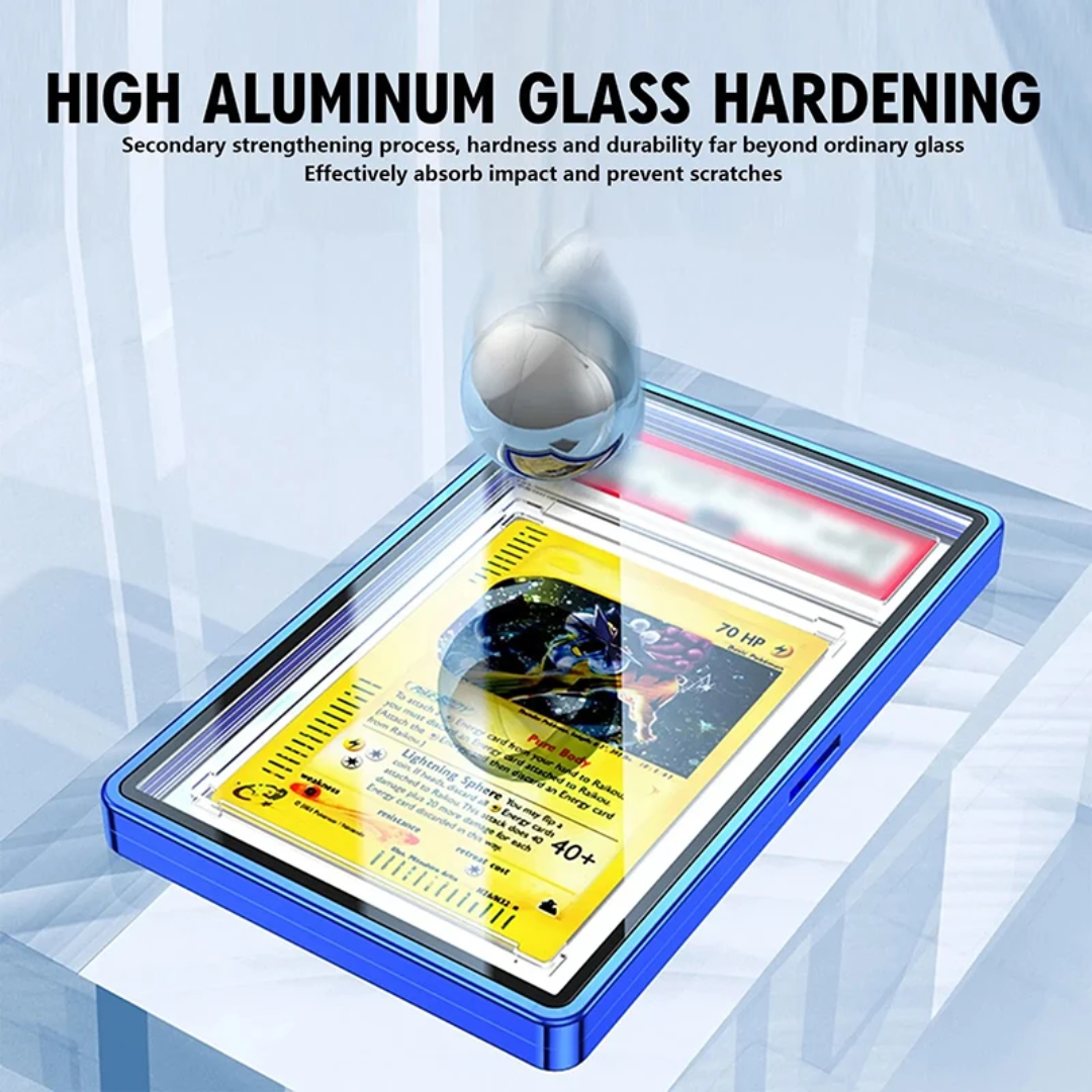 Glass Case Magnetic Graded Card Display Protector Metal Frame for PSA/BGS Slabs