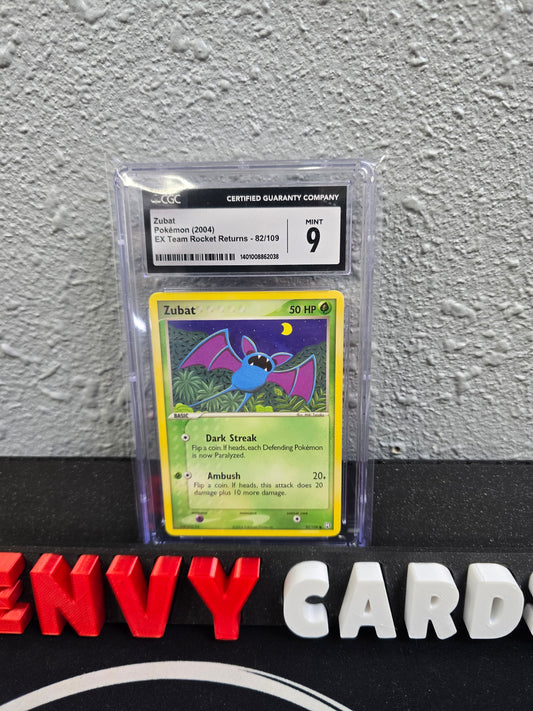 Zubat Non-Holo EX Team Rocket Returns 82/109 CGC 9