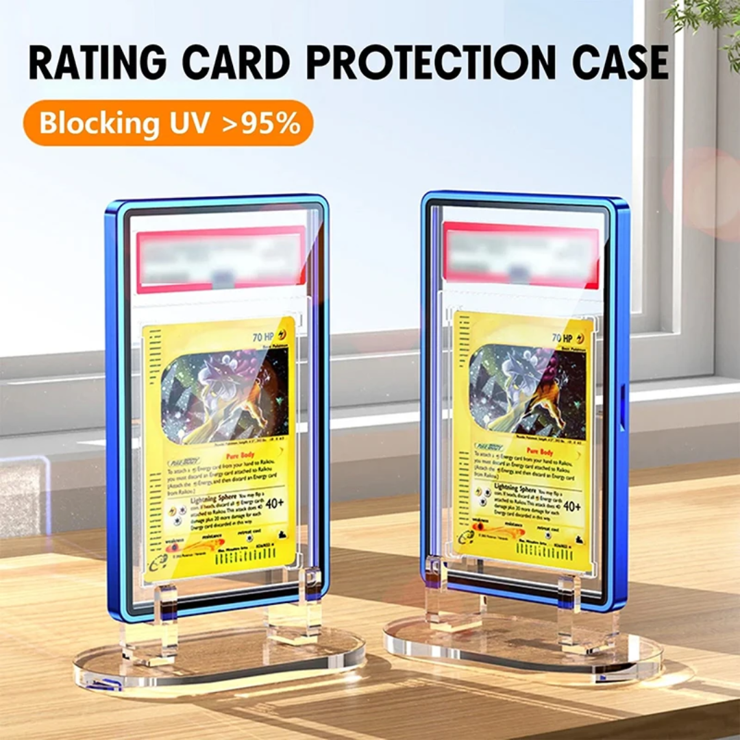 Glass Case Magnetic Graded Card Display Protector Metal Frame for PSA/BGS Slabs