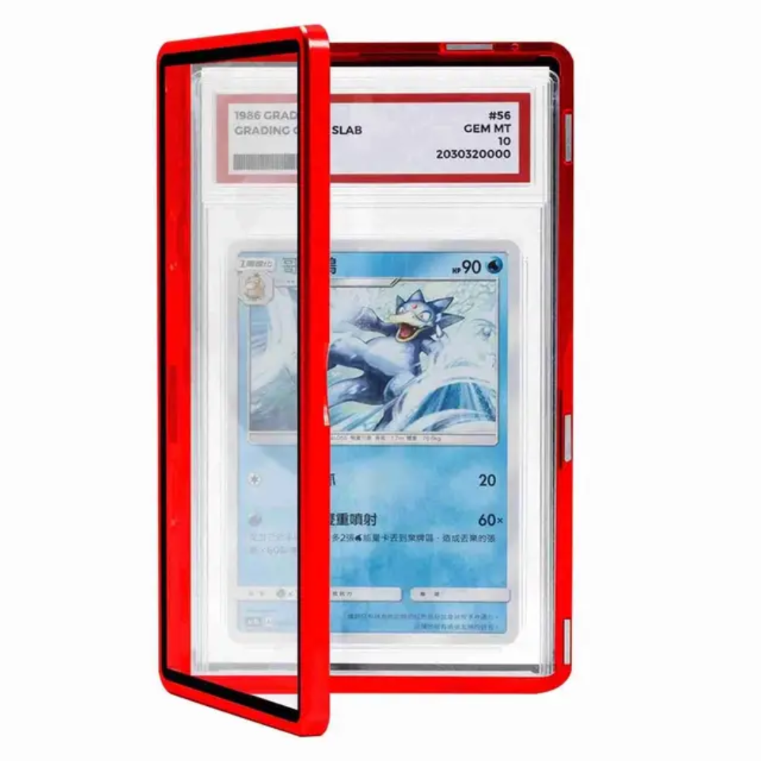 Glass Case Magnetic Graded Card Display Protector Metal Frame for PSA/BGS Slabs