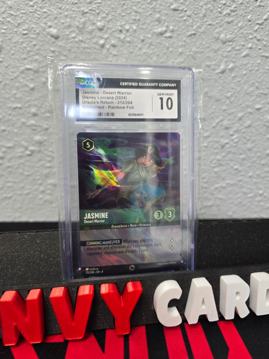 Jasmine - Desert Warrior Enchanted Rainbow Foil Ursula's Return 212/204 CGC 10
