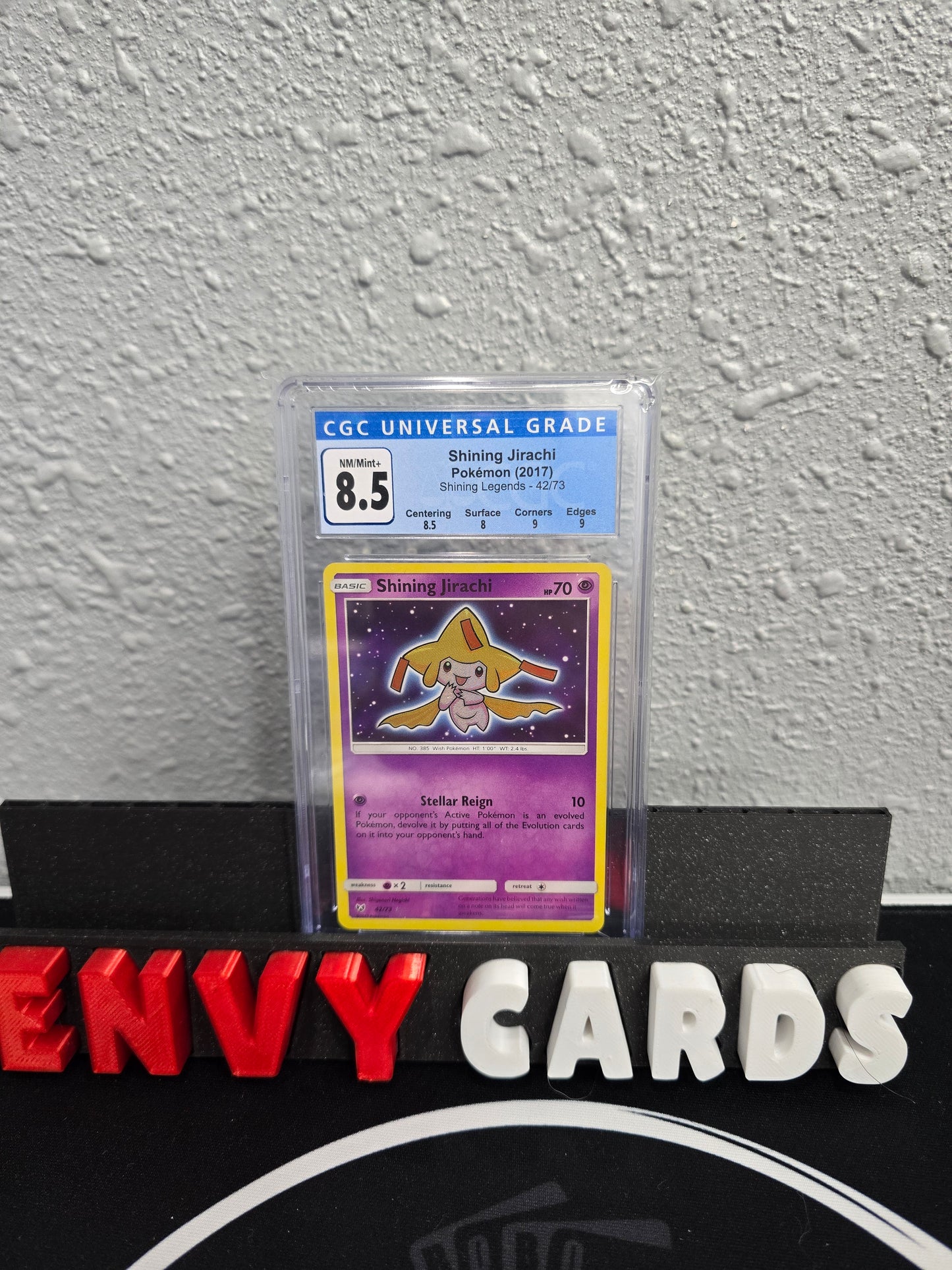 Shining Jirachi 42/73 Shining Legends CGC 8.5 Blue Label