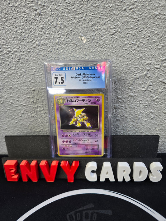 Dark Alakazam Holo 055 Rocket Gang CGC 7.5 Blue Label