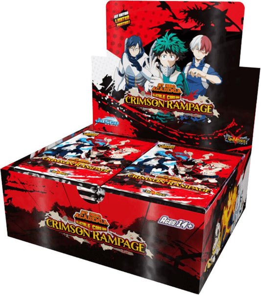 UniVersus CCG: Set 2- My Hero Academia Crimson Rampage Booster Display, 1st Printing