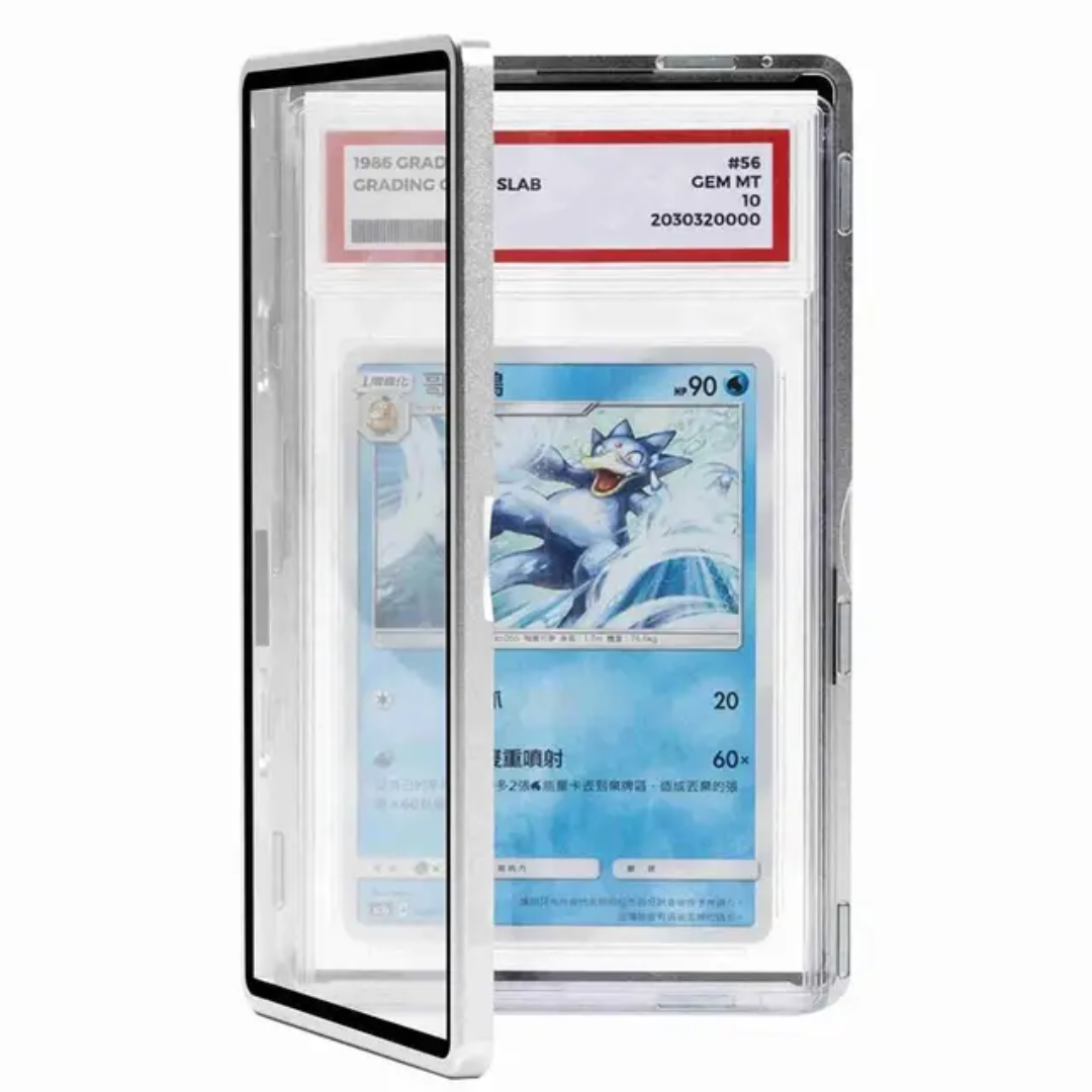 Glass Case Magnetic Graded Card Display Protector Metal Frame for PSA/BGS Slabs