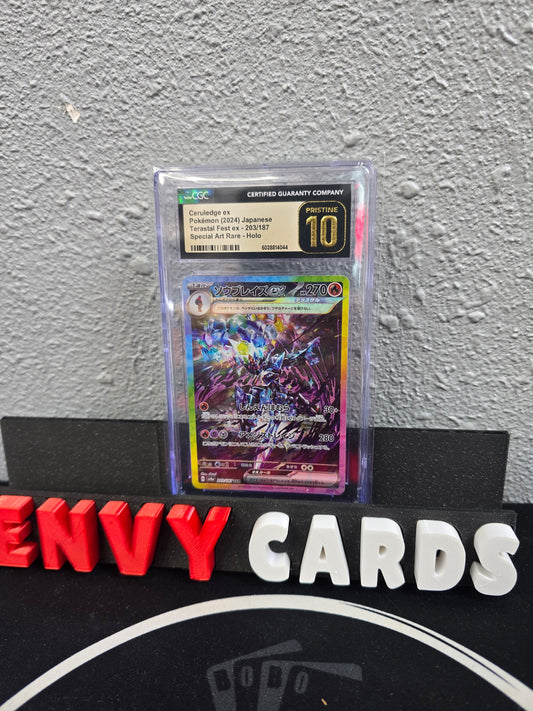Ceruledge EX SAR Terastal Festival 203/187 Japanese CGC Pristine 10