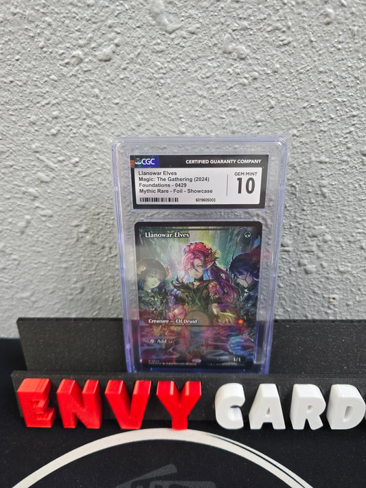 Llanowar Elves Foundations Mythic Rare Foil Showcase CGC 10