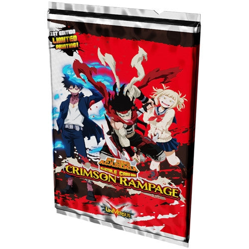 UniVersus CCG: Set 2- My Hero Academia Crimson Rampage Booster Pack, 1st Printing