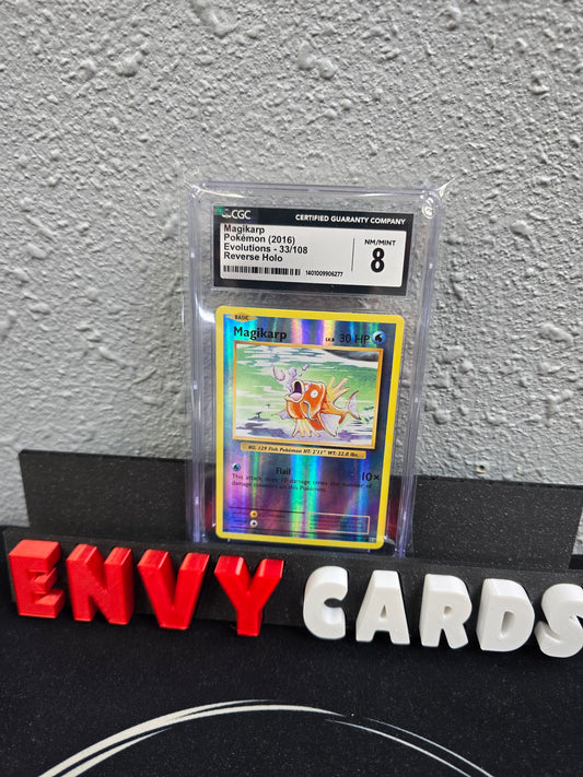 Magikarp Reverse Holo Xy Evolutions 33/108 CGC 8