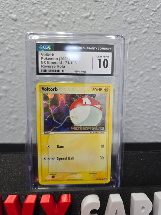Voltorb Reverse Holo EX Emerald CGC 10