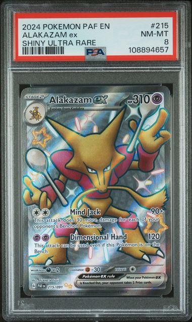 Alakazam EX SUR Paldean Fates 215/091 PSA 8