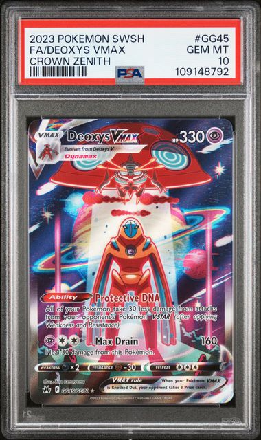 Deoxys VMAX GG45/GG70 Crown Zenith PSA 10