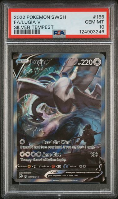 Lugia V SIR Silver Tempest 186/195 PSA 10