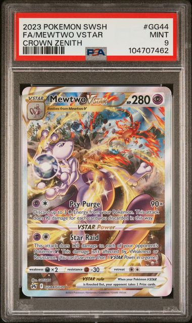 Mewtwo VSTAR GG44/GG70 Crown Zenith PSA 9